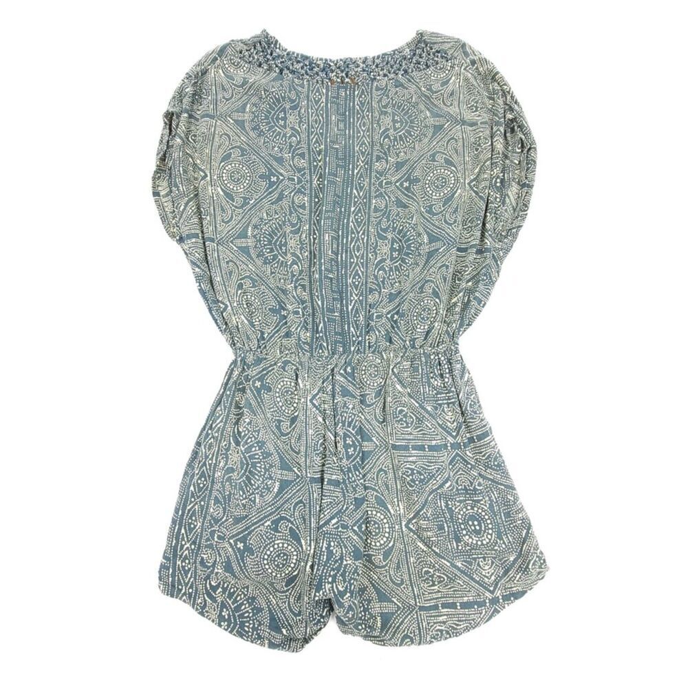 Cleobella Macrame Oversized Button Down Romper Gr… - image 6